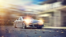 Car motion blur, camera panning in Vray